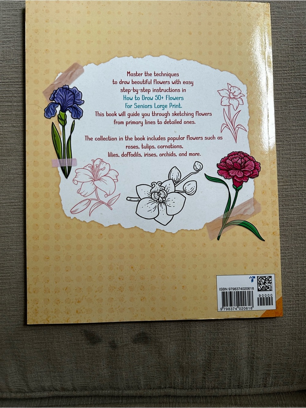 Large Print How to Draw Flowers Coloring Book - Picture 2 of 3